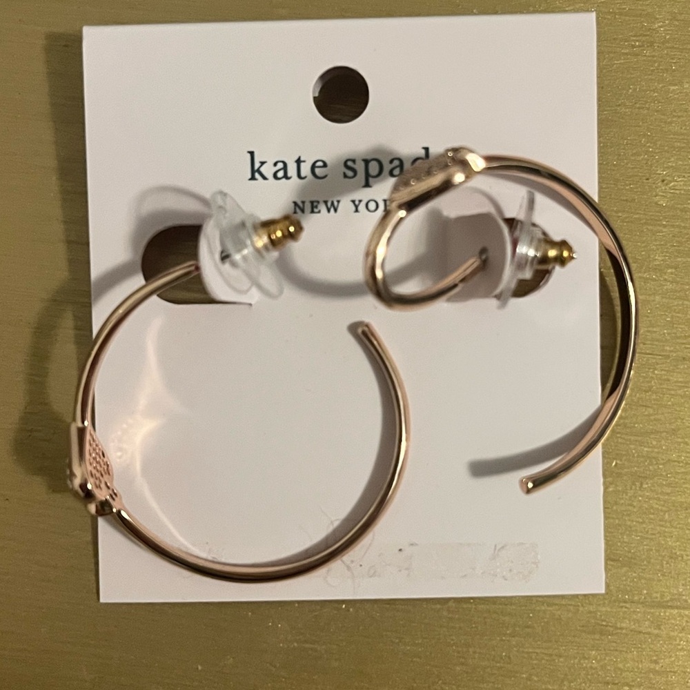 NWT Kate Spade Everyday Spade Hoop Earrings RARE